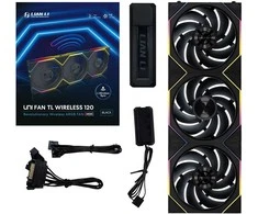 Lian Li UNI FAN TL Wireless korpuso ventiliatorius, ARGB, PWM, 3er-Pack – 120 mm, juodos spalvos