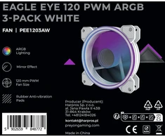 Wentylator PREYON Eagle Eye 120 PWM ARGB 3-PACK Baltas