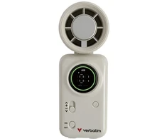 Rankinis ventiliatorius Verbatim Cool `n` Go Ice Touch Mini baltos spalvos sidabro spalvos 32346