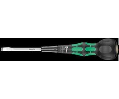 „Wera 1834“ plokščias atsuktuvas – „Kraftform“ rutulinė rankena, 1 mm x 6 mm x 100 mm dirbtuvių geležtė, didelio sukimo momento profesionalus įrankis