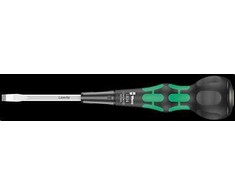 Wera 1834 Kraftform Ball-Grip slotted screwdriver – high torque, 1.0 x 6.0 x 150 mm, nicro matt lasertip blade, anti-roll handle