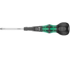 Wera 1855 PZ kraftform ball-grip screwdriver – pozidriv #2 tip, 100 mm blade, ergonomic convex handle