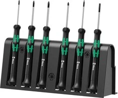 WERA 2050/6 elektroninei taikymui. atsuktuvų rinkinys + stovas
