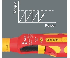 „Wera 7508 VDE Kraftform Safe-Torque Speed“ sukimo momento atsuktuvas – 5 pasirenkami sukimo momentai 0,4–2,0 Nm, VDE izoliuotas, 1000 V vardinė įtampa, ergonomiška rankena