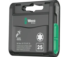 Wera Rinkinys BIT-BOX 20 TX HF, TX 25MM, 20 SZTUK WÃRTH, SPAX