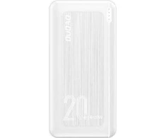 Išorinė baterija Power Bank Dudao K12PQ+ PD 20W QC 3.0 2xUSB-A/Type-C 20000mAh balta