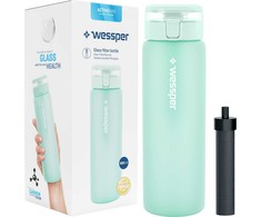 Gertuvė Wessper stiklinis buteliukas ActiveMax 680 ml mėtų