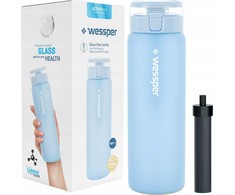 Gertuvė Wessper stiklinis buteliukas ActiveMax 680ml mėlynas