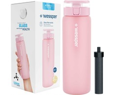 Gertuvė Wessper stiklinis buteliukas ActiveMax 680ml rožinis