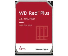 Western Digital Raudona Plus 4 TB 5400 RPM 256 MB 3.5'' Serial ATA III vidinis kietasis diskas