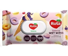 Wet wipes Rūta selecta. 1 sl. 120 pcs