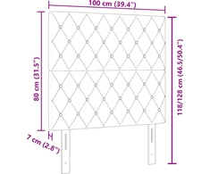 LED galvūgalis su LED juostelėmis Tamsiai žalia 100 cm Aksomas