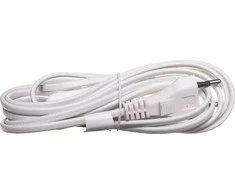 Maitinimo kabelis AC su kištuku 2m, jungikliu ir lituojamais išvadais iki 2.5A PVC 2× 0,75mm² baltas EMOS