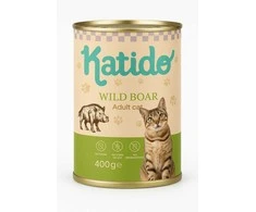 KATIDO Wild boar – šlapias kačių maistas – 400g
