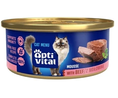 Maisto produktai - OptiVital Fluffy Mousse jautiena šlapias maistas 85g