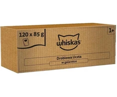 WHISKAS Adult paukštiena Feast 120×85 g visavertis šlapias maistas suaugusiems katėms želė