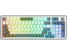 White Shark Žaidimų klaviatūra Balta Shark Excalibur balta KTT Wine Raudona RGB Hot-Swap