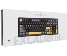 White Shark Žaidimų klaviatūra Balta Shark Excalibur juoda KTT Wine Raudona RGB Hot-Swap