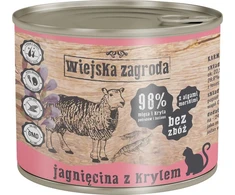 Kačių Maistas - Wiejska Zagroda Aviena su Kriliu Drėgnas Maistas 200g Be Glitimo