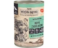 Šunų Maistas - Wiejska Zagroda Kalakutiena Triušis Drėgnas 400g Be Glitimo