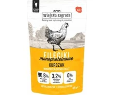 WIEJSKA ZAGRODA vištiena Monoprotein Fillets – šlapias maistas katėms – 85g