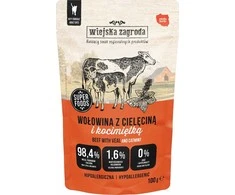 WIEJSKA ZAGRODA jautiena su veršiena ir katžole – šlapias kačių ėdalas – 100 g