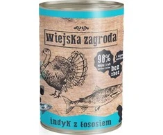 Kačių Maistas - WIEJSKA ZAGRODA Kalakutiena su Lašiša Drėgnas Maistas 400g