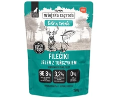 Wiejska Zagroda Konservai šuniui Fileciki Jeleń su tunu Leśne smaki (dorosły) 280g