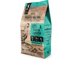 Kačių Maistas - WIEJSKA ZAGRODA Vištiena su Lašiša Sausas Maistas 1.6kg