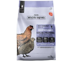 WIEJSKA ZAGRODA Sterilised vištiena with quail – sausas kačių maistas – 3kg