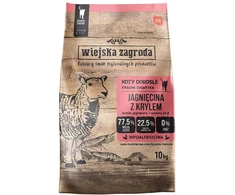 WIEJSKA ZAGRODA ėriena su kriliumi - sausas kačių maistas - 10kg