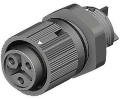 Wieland Elektrinė RST Mini serijos mini jungtis, 3 polių, lizdas, 1 krypties, montuojama ant skydo, 16A, IP66, IP68, IP69