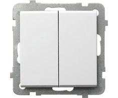 Ospel Kryžminis perjungiklis Ospel Sonata ŁP- 19R / M / 00, dvigubas 16 AX balta