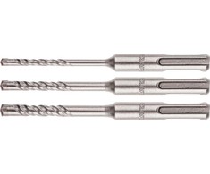 Grąžtas Graphite Rinkinys wierteł do betonu SDS Plus, quatro, komplektas 3 vnt. - 6, 8, 10 x 110 mm