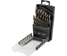 Grąžtas Wiertła HSS-CNC metalo grąžtai, 124°, „Pro-Tec“, 1,0–10,0 mm, 19 vnt. rinkinys
