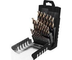 Grąžtas Graphite Metaliniai grąžtai HSS-CNC, 124°, "Pro-Tec", 1,0 - 13,0 mm, rinkinyje 25 vnt.