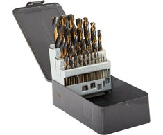 Grąžtas Wiertła Metalo grąžtai HSS DIN338 šlifavimui, trumpi, 25 vnt. (1-13 mm), prolinas