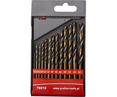 Grąžtas Wiertła Grąžtai metalui, HSS, DIN338, šlifavimui, trumpi, 13 vnt. (1,5–6,5 mm), prolinas