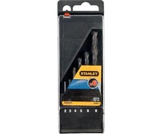 Grąžtas Stanley Wiertła Metalo grąžtai HSS-R DIN338 - 6 vnt. rinkinys, skerspjūviai 2, 3, 4, 5, 6, 8 mm