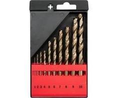 Grąžtas YATO Rinkinys grąžtų DO METALU HSS 10 vnt. 1, 2, 3, 4, 5, 6 ,7, 8, 9, 10mm, KOBALT
