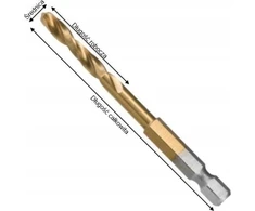 Grąžtas MAKITA grąžtai DO METALU HSS-TIN 1/4" HEX 5,0x78mm