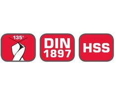 Wiertło Metalo grąžtas trumpas HSS DIN1897, šlifuotas, 1,5 mm, vnt., proline