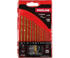 Grąžtas Wiertła Grąžtai metalui, hsstin, din338, šlifuoti, 13 vnt. (1,5–6,5 mm), prolinas