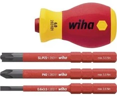 Atsuktuvas WIHA VDE Stubby VDE Elektrikams 1000 V, su 3 antgaliai Slim bit, SB
