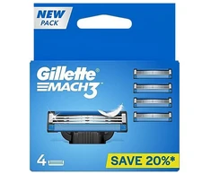 Wilkinson Sword „Gillette Mach3“ pakaitiniai peiliukai 4vnt skustuvui.