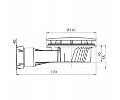 Wirquin Slim+ dušo latakas Ø 90 mm, matinės juodos spalvos 30724079