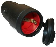 N_L Ilgintuvo lizdas N&amp;L, 3P, 16A, 250V, IP44, juodos spalvos