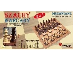 Wk Zabawki W&amp;K Šachmatai, šachmatai 2in1 medinis