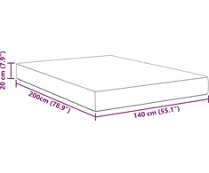 Čiužinys su čiužiniu Šviesiai pilka 140 x 200 cm audinys