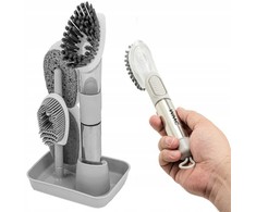 WMC TOOLS Valymo šepetėlis su keičiamais antgaliais, 4 dalių rinkinys.